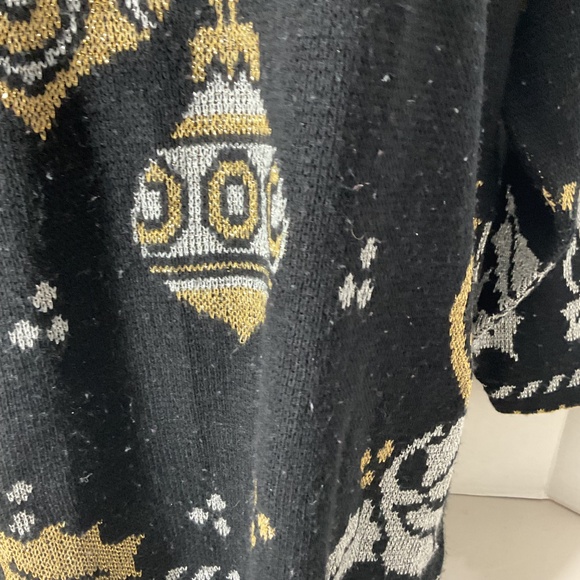 Vintage Holiday Time Ornament Acrylic Sweater Made in U.S.A Size Medium - Picture 7 of 9